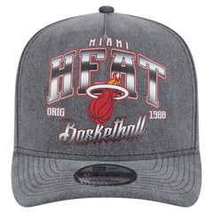 Miami Heat Throwback Washed Pre-Curved 9FIFTY Snapback Hat Charcoal - New Era outlet