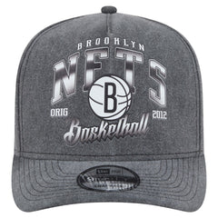 Brooklyn Nets Throwback Washed Pre-Curved 9FIFTY Snapback Hat Charcoal - New Era outlet