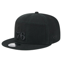 Philadelphia 76ers Adventure Canvas Split Panel 9FIFTY Snapback Hat Black - New Era