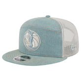 Dallas Mavericks Adventure Denim Split Panel 9FIFTY Snapback Trucker Hat - New Era