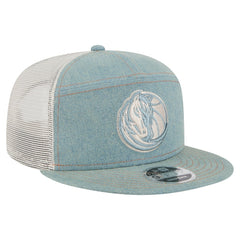 Dallas Mavericks Adventure Denim Split Panel 9FIFTY Snapback Trucker Hat - New Era