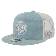 Boston Celtics Adventure Denim Split Panel 9FIFTY Snapback Trucker Hat - New Era