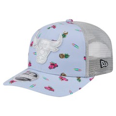 Chicago Bulls Adventure Aloha Pattern 9SEVENTY Stretch-Snap Hat Light Blue/Gray - New Era