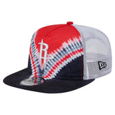 Houston Rockets Throwback Dye Golfer Snapback Hat Black/Red - New Era