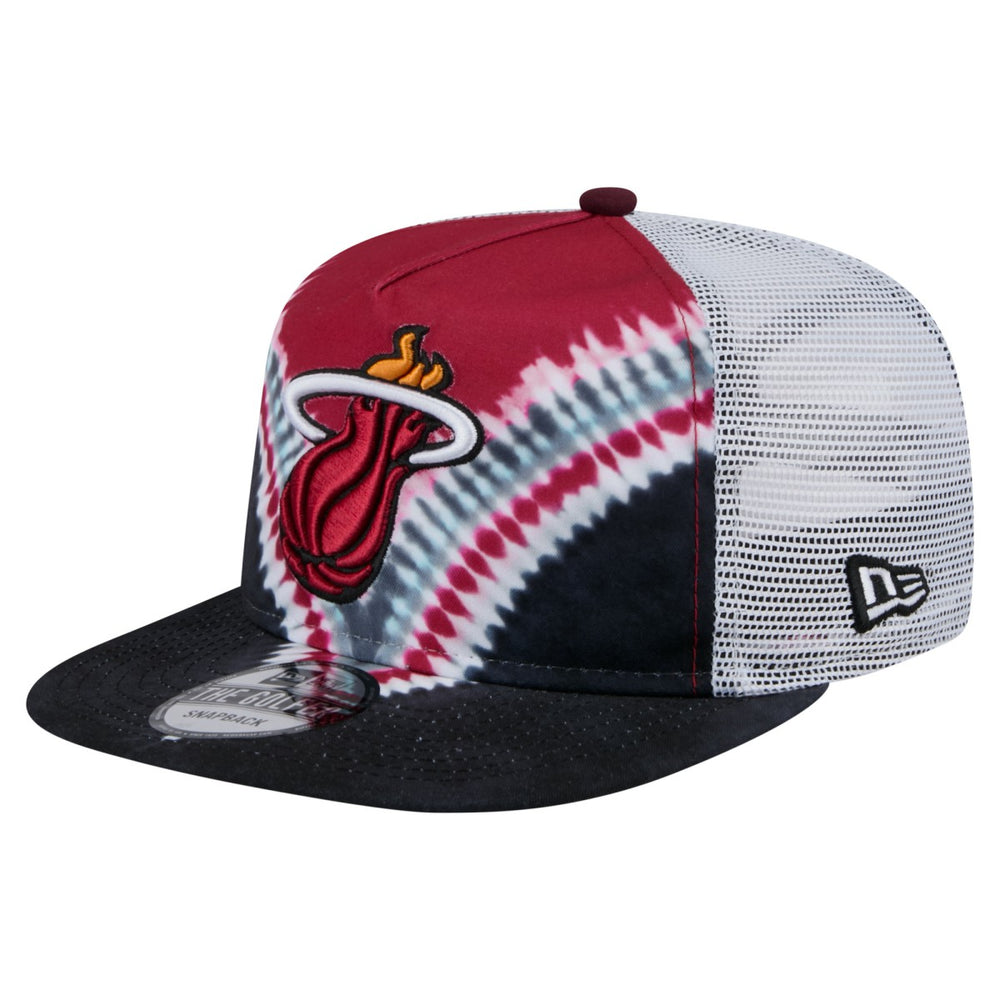 Miami Heat Throwback Dye Golfer Snapback Hat Black/Red - New Era