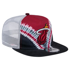 Miami Heat Throwback Dye Golfer Snapback Hat Black/Red - New Era