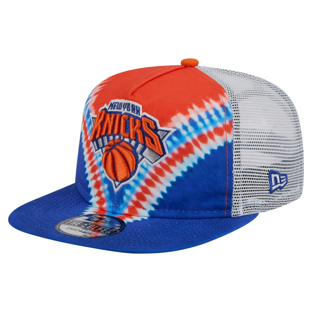 New York Knicks Throwback Dye Golfer Snapback Hat Blue/Orange - New Era