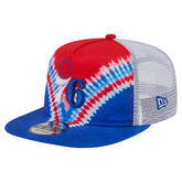 Philadelphia 76ers Throwback Dye Golfer Snapback Hat Royal/Red - New Era