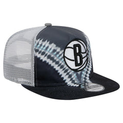Brooklyn Nets Throwback Dye Golfer Snapback Hat Black/Gray - New Era