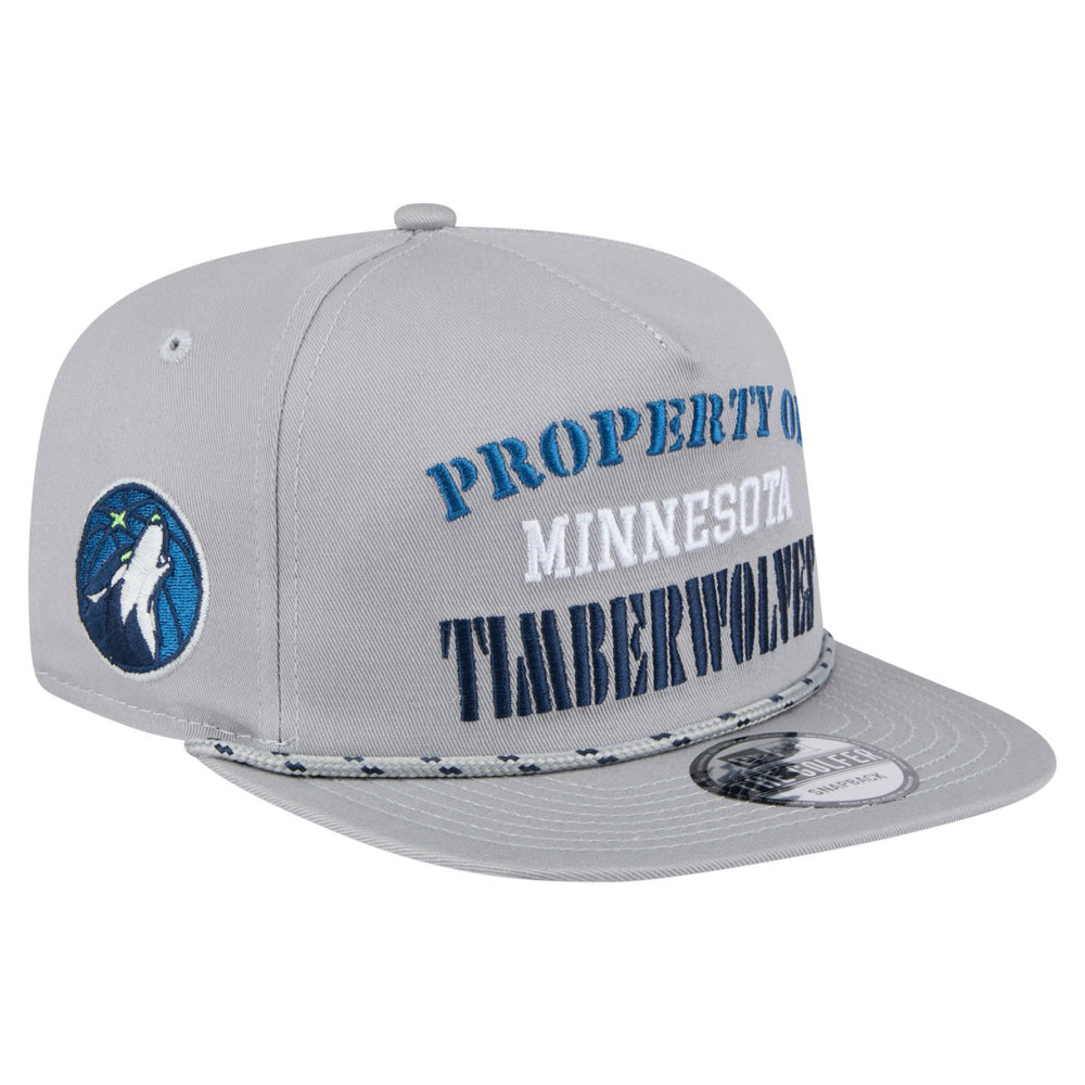 Minnesota Timberwolves Throwback Property Of Golfer Snapback Hat Gray - New Era