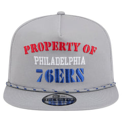 Philadelphia 76ers Throwback Property Of Golfer Snapback Hat Gray - New Era
