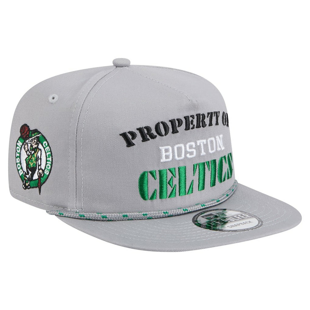 Boston Celtics Throwback Property Of Golfer Snapback Hat Gray - New Era