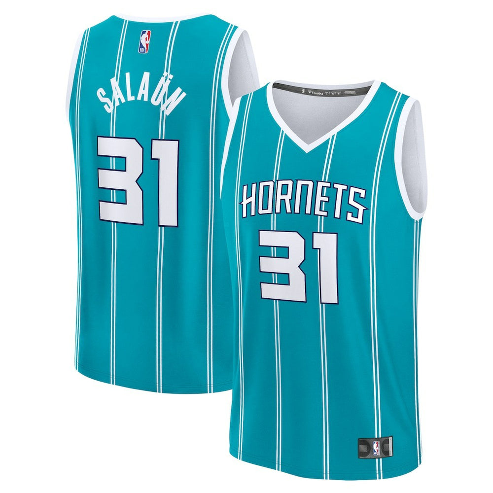 Tidjane Salaun Charlotte Hornets 2024 NBA Draft Fast Break Player Jersey Icon Edition Teal - Fanatics