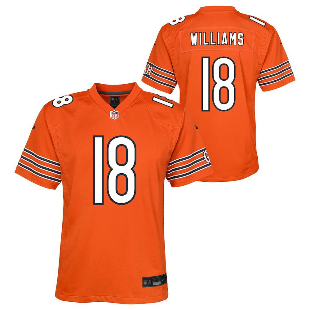 Caleb Williams Chicago Bears Youth Game Jersey - Orange Jerseys