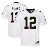 Chris Olave New Orleans Saints Youth Game Jersey - White Jerseys