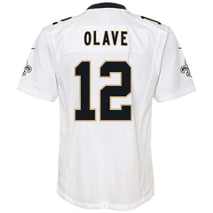 Chris Olave New Orleans Saints Youth Game Jersey - White Jerseys