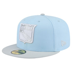 New York Rangers New Era Color Pack 2-Tone 59FIFTY Fitted Hat - Light Blue/Gray | US 201912224