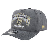 Vegas Golden Knights New Era Throwback Washed A-Frame Pre-Curved 9FIFTY Snapback Hat - Charcoal | US 201912309
