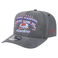 Colorado Avalanche New Era Throwback Washed A-Frame Pre-Curved 9FIFTY Snapback Hat - Charcoal | US 201912317