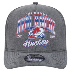 Colorado Avalanche New Era Throwback Washed A-Frame Pre-Curved 9FIFTY Snapback Hat - Charcoal | US 201912317