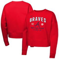 Atlanta Braves Nike Girls Youth Fleece Sweatshirt - Red Sweatshirts
