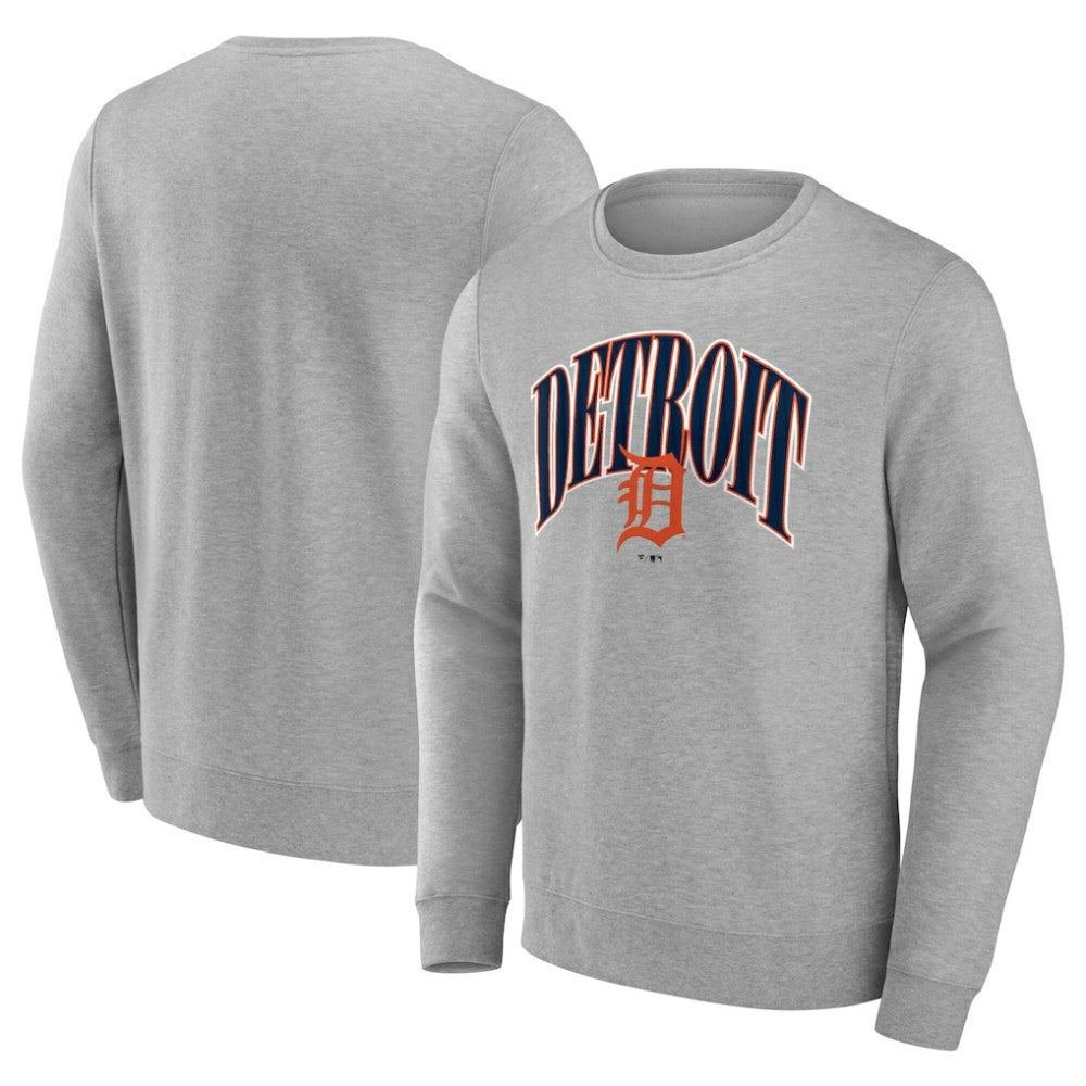 Detroit Tigers Arch Pullover Sweatshirt - Gray Pullover