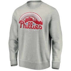 Philadelphia Phillies Heater Pullover Sweatshirt - Gray Pullover
