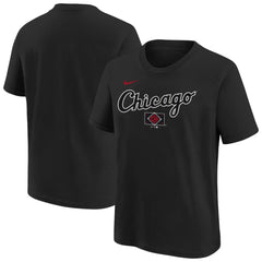 Chicago White Sox Nike Youth 2025 City Connect Wordmark T-Shirt - Black T-shirts