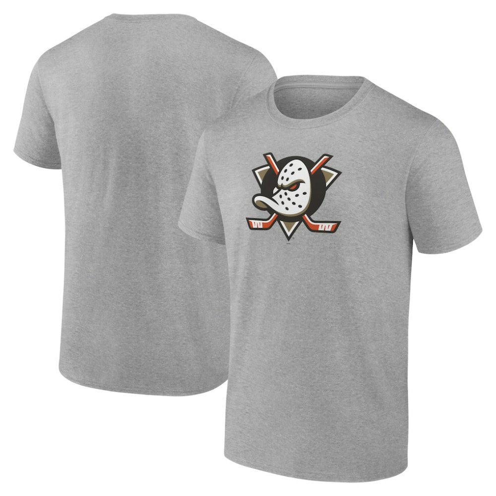Anaheim Ducks Primary Logo T-Shirt - Heather Gray | US 201922062