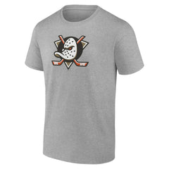 Anaheim Ducks Primary Logo T-Shirt - Heather Gray | US 201922062