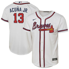Ronald Acuna Jr. Atlanta Braves Nike Youth Home Replica Player Jersey - White Jerseys