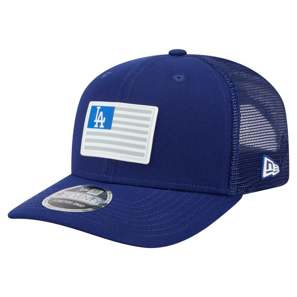 Los Angeles Dodgers New Era Flag 9SEVENTY Stretch-Snap Hat - Royal Hats