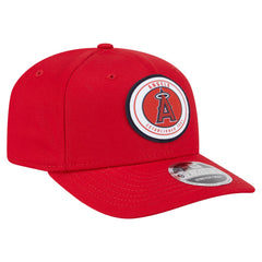 Los Angeles Angels New Era Circle Patch 9SEVENTY Stretch-Snap Hat - Red Hats