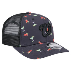 Washington Nationals New Era Adventure Drinks Pattern 9SEVENTY Stretch-Snap Hat - Black Hats