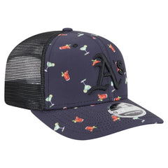 Athletics New Era Adventure Drinks Pattern 9SEVENTY Stretch-Snap Hat - Black Hats