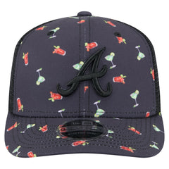 Atlanta Braves New Era Adventure Drinks Pattern 9SEVENTY Stretch-Snap Hat - Black Hats