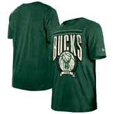 Milwaukee Bucks Throwback Vintage Boxy Mineral Wash T-Shirt Hunter Green - New Era outlet