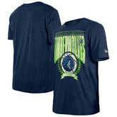Minnesota Timberwolves Throwback Vintage Boxy Mineral Wash T-Shirt Navy - New Era