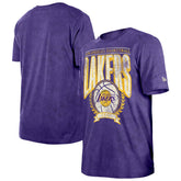 Los Angeles Lakers Throwback Vintage Boxy Mineral Wash T-Shirt Purple - New Era outlet
