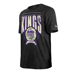 Sacramento Kings Throwback Vintage Boxy Mineral Wash T-Shirt Black - New Era