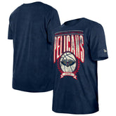 New Orleans Pelicans Throwback Vintage Boxy Mineral Wash T-Shirt Navy - New Era