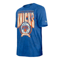 New York Knicks Throwback Vintage Boxy Mineral Wash T-Shirt Blue - New Era
