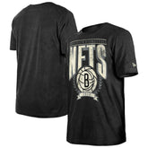 Brooklyn Nets Throwback Vintage Boxy Mineral Wash T-Shirt Black - New Era