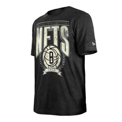 Brooklyn Nets Throwback Vintage Boxy Mineral Wash T-Shirt Black - New Era