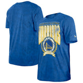 Golden State Warriors Throwback Vintage Boxy Mineral Wash T-Shirt Royal - New Era