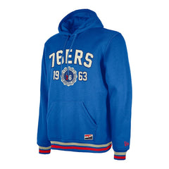 Philadelphia 76ers Throwback Vintage Pullover Hoodie Royal - New Era