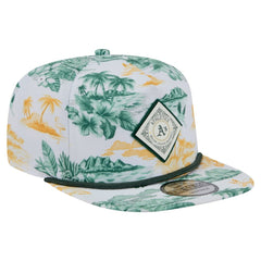 Athletics New Era Printed Island Golfer Snapback Hat - White Hats