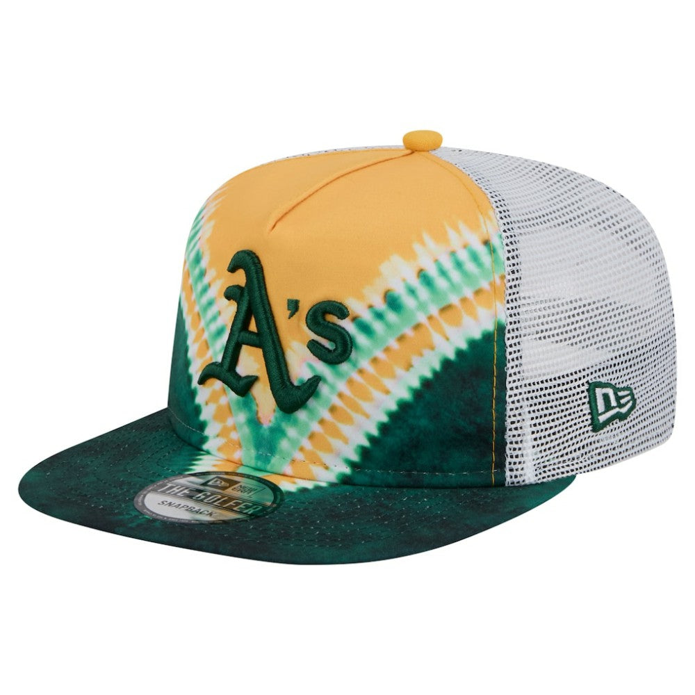 Athletics New Era Tie-Dye Golfer Trucker Adjustable Hat Hats