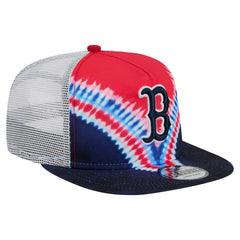 Boston Red Sox New Era Tie-Dye Golfer Trucker Adjustable Hat Hats
