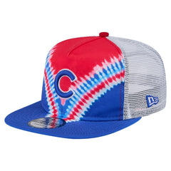 Chicago Cubs New Era Tie-Dye Golfer Trucker Adjustable Hat Hats